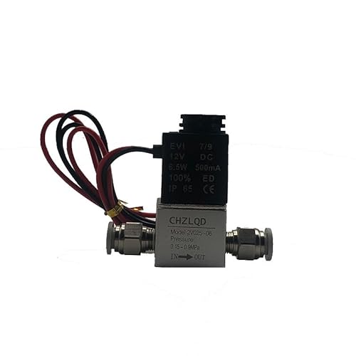 1pc Compressor Valve 1/4" Normally Closed Pneumatic Aluminum Solenoid Valves 12V 24V 110V 220V Voltage for Air Water Oil(12MM-12MM Barb,AC110V)(White 8mm-8mm,DC12V) von OYOZWKYXC