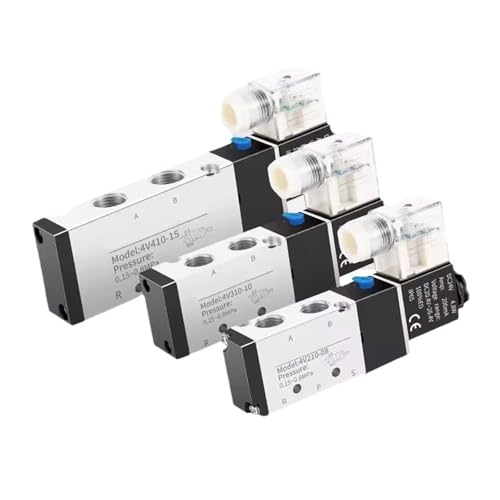 4V210 Pneumatic Electric Solenoid Valve 5 Way 2 Position Control Air solenoid valve 4V110-06 4V210-08 4V310-10 4V410-15(PC 4V110-06 8mm,DC12V) von OYOZWKYXC