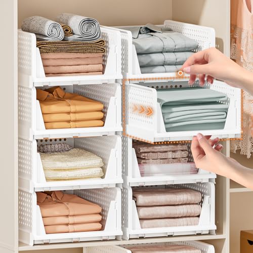 5 Stück Faltbarer Kleiderschrank Organizer Schrank Closet Organizer, Faltbar Lagerkisten Schublade Aufbewahrungsboxen Storage Box für Schlafzimmer, Küche, Bad, Büro (5L) von OYREL