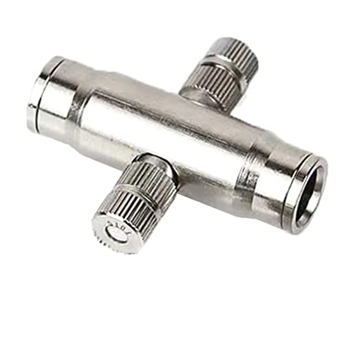 OYSKGNCMW 12-teilige Sprühdüsen, Hochdruck-Nebeldüsen aus Messing mit 3/8-Zoll-Schnellanschluss, Gartenzerstäuberdüse für Kühlnebelsystem im Freien, Betriebsdruck (20–80) kg, 10/24 UNC-Gewinde von OYSKGNCMW
