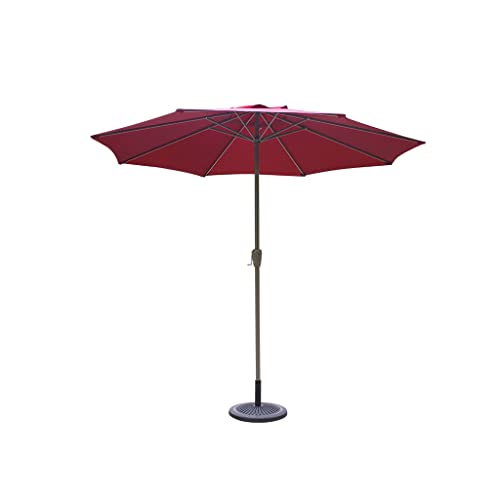 2,7 m im Freien Sonnenschirm Sonne Regenschirm Sonnenschutzstrand Regenschirm Eisen Anti-Ultraviolett Custom Advertising Center Säule Regenschirm(Pink) von OYYMTE