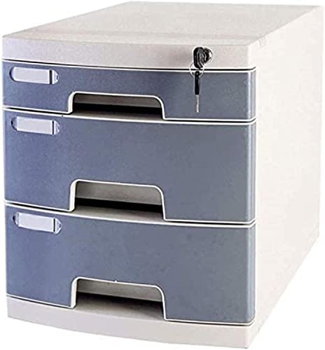 Aktenschrank, multifunktionaler Aufbewahrungsschrank, dreischichtiger Schreibtisch-Schubladen-Schreibwarenschrank, Aufbewahrungsbox, verschlossener Aktenschrank (Size : B) von OYYMTE