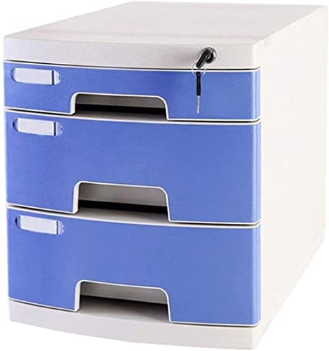 Aktenschrank, multifunktionaler Aufbewahrungsschrank, dreischichtiger Schreibtisch-Schubladen-Schreibwarenschrank, Aufbewahrungsbox, verschlossener Aktenschrank (Size : C) von OYYMTE