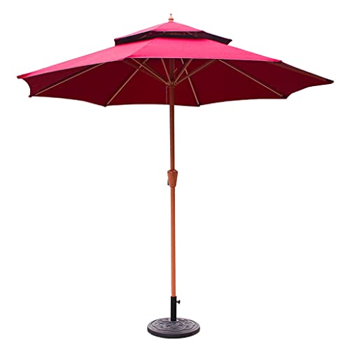 Außen Sonnenschildsonne Sonnenschirm Sonnenschutzstrand Regenschirm Zentrale Säule Regenschirm(Rosso) von OYYMTE