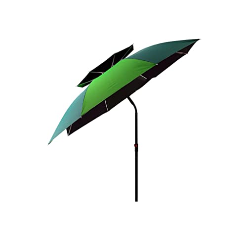 Fischereifirmen Sonnenschutz Universal Big Fishing Regenschirm Neu verdickte Regen- und sonnensichere Ort zum Einsetzen von Regenfischschirm einsetzen(A,2.4m) von OYYMTE