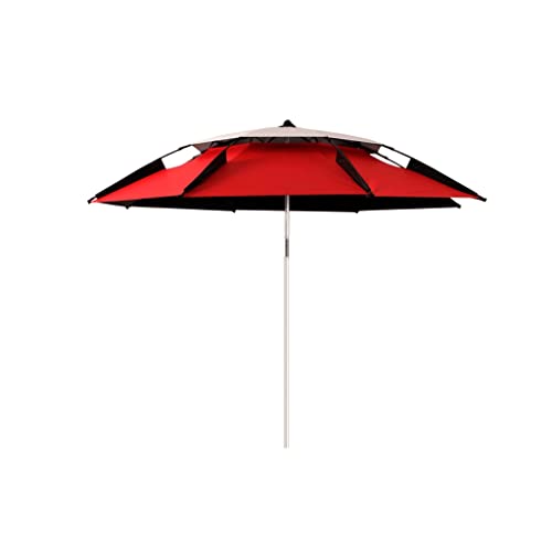 Fischereifirmen Sonnenschutz Universal Big Fishing Regenschirm Neu verdickte Regen- und sonnensichere Ort zum Einsetzen von Regenfischschirm einsetzen(Rosso,2.4m) von OYYMTE