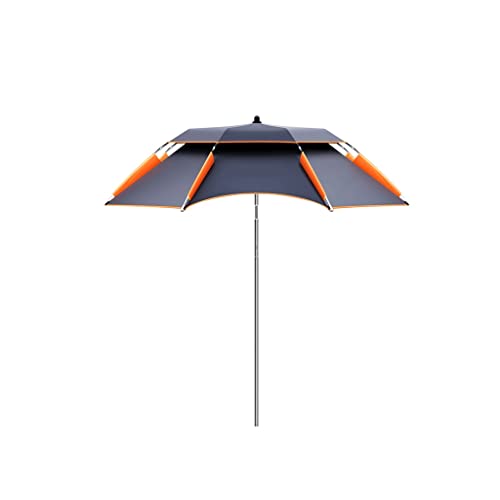 Fischereischirde großer Fischerei Regenschirm Regendicker, dicker universeller Sonnenschutzschirm Drei-fache kurzer Abschnitt Leichtes Gewicht(2.2M) von OYYMTE