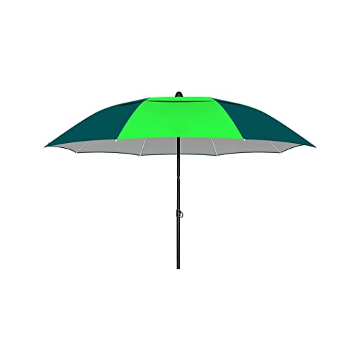 Fischereischirde großer Fischerei Regenschirm Regendicker, dicker universeller Sonnenschutzschirm Drei-fache kurzer Abschnitt Leichtes Gewicht(Green,2.2m) von OYYMTE