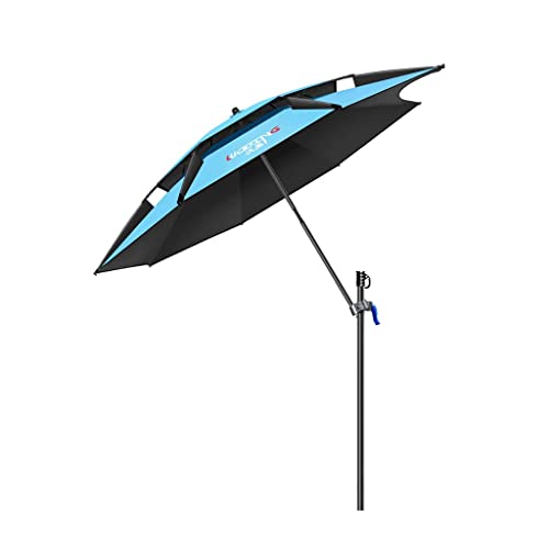 Fischereischirde verdickte Sonnenschutzmittel angeln Sonnenschutzmittel falten Regenfisch doppelter universeller Regenschirm Sonnenschutz(2.2m) von OYYMTE