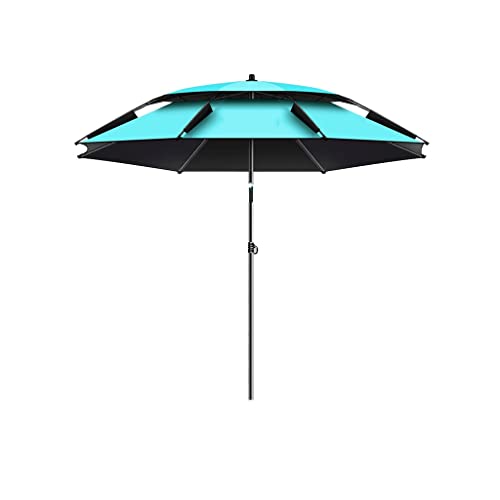 Großer Fischerei Regenschirm Universal Dickeding Sonnenschutzregen Regensturm Boden(Green,2.4M) von OYYMTE