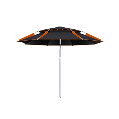 Großer Fischerei Regenschirm Universal Regenschirm Regendicker Sonnenschutzmittel(Orange,2.4M) von OYYMTE