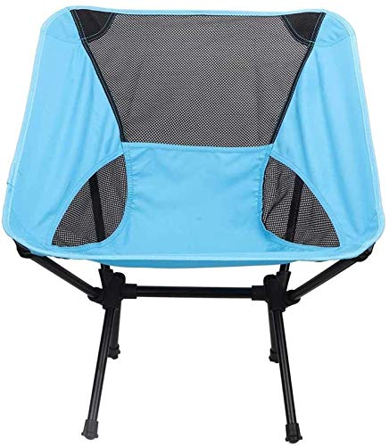 Lahomie tragbarer Campingstuhl, Hochleistungs-Falzlager-Stuhllicht Faltbarer Strandstuhl tragbarer Picknickstuhl Leichter Außenstuhl mit Tragetasche, Unterstützung bis zu 100kg, blau von OYYMTE