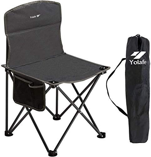 OYYMTE Armless tragbarer faltender Camping-Stuhl Leichter Hocker zum Wandern Camping Angelstrand Picknickpartei Gartenarbeit mit Einer schwarzen Tasche von OYYMTE