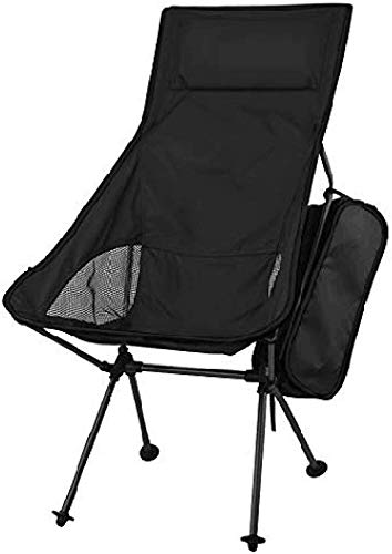 OYYMTE Camping Faltungsstuhl Fischhocker Tragbare Kompakte Ultralight Collapsible Heavy Duty for Outdoor BBQ Picknick Garten Strand mit Tragetasche(Black - Large) von OYYMTE