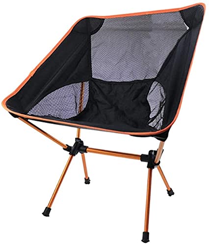 OYYMTE Campingstuhl, Campingplatz Klappstuhl Light Gartenstuhl Tragbar mit Tragetasche, for Camping, Garten, Wohnwagen, Angeln, Strand und BBQs (rot)(Orange) von OYYMTE