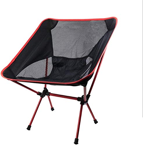 OYYMTE Campingstuhl, Campingplatz Klappstuhl Light Gartenstuhl Tragbar mit Tragetasche, for Camping, Garten, Wohnwagen, Angeln, Strand und BBQs (rot)(Rosso) von OYYMTE