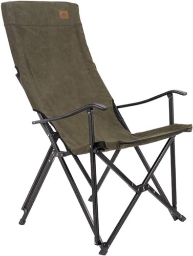 OYYMTE Campingstuhl, tragbarer Sitz, Leichter Angelstuhl, robuster Campinghocker, zusammenklappbare Gartenmöbel, ultraleichter Gartenstuhl(Khaki) von OYYMTE