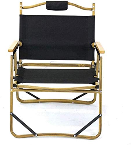 OYYMTE Faltender Campingstuhl, Gartenstuhl Klapplicht mit Tragetasche tragbarer Stuhl for Rucksacking Wandern Picknick Angelpark Festival im Freien Strand usw.(Black) von OYYMTE