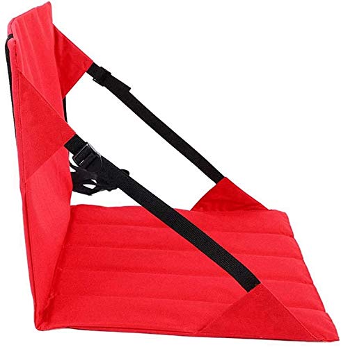 OYYMTE Faltkissen im Freien, Stadion Sitzkissen Tragbare Picknick Camping Beach Sit Matte mit Rückennetz(Rosso) von OYYMTE