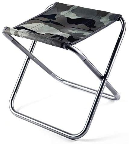 OYYMTE Klappstühle Outdoor Faltende Aluminiumlegierungsstuhl Fischereihocker Stuhl Tragbare Camping-Strand-Stuhl-Falten (Farbe: Gold)(Camouflage) von OYYMTE