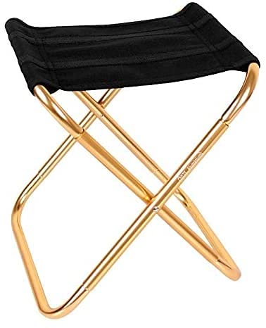 OYYMTE Klappstühle Outdoor Faltende Aluminiumlegierungsstuhl Fischereihocker Stuhl Tragbare Camping-Strand-Stuhl-Falten (Farbe: Gold)(Gold) von OYYMTE