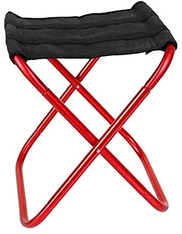 OYYMTE Klappstühle Outdoor Faltende Aluminiumlegierungsstuhl Fischereihocker Stuhl Tragbare Camping-Strand-Stuhl-Falten (Farbe: Gold)(Rosso) von OYYMTE