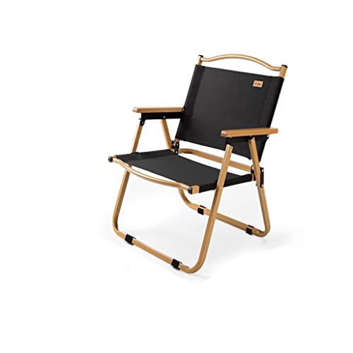 OYYMTE Klappstuhl im Freien Campingstuhl tragbarer Stuhl Outdoor Picknick Campingstuhl Angelhocker Beach Stuhl(Black-b) von OYYMTE