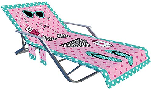 OYYMTE Microfaser gestreifter Strandstuhlabdeckung, Strandtücher Tragbare Schnelltrocknung Sun-Liege Covers, Pool-Lounge-Stuhl-Cover for Ferien-Sonnenbaden, Stuhldecke for Swimmingpool Beach Hotel(A) von OYYMTE