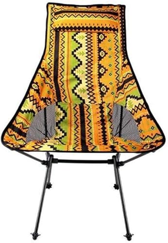 OYYMTE Moon Chair Leichter klappbarer Strandstuhl Angeln Picknickstuhl Tragbarer Outdoor-Campingstuhl(Giallo) von OYYMTE