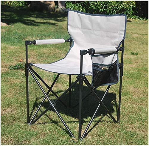 OYYMTE Outdoor Fishing Folding Stuhl Licht Tragbare Kleine Rückenlehne Freizeit Strand Campingstuhl 50 * 50 * 83 cm weiß(Bianco) von OYYMTE