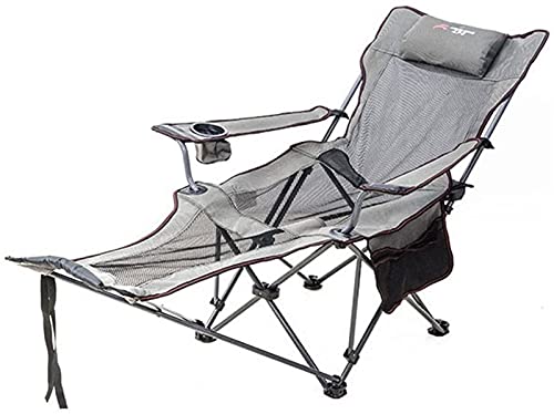 OYYMTE Outdoor-Klappstuhl-Camping-Stuhl liefern, Faltbare Fußstütze einstellbar Back Cup-Halter Faltbarer Recliner-Angelstuhl wandern Strandgarten von OYYMTE
