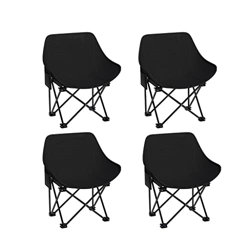 OYYMTE Outdoor Klappstuhl Camping tragbare Klappdecks Stuhl Fischereistuhl kleine Stuhl Campingausrüstung(Black) von OYYMTE