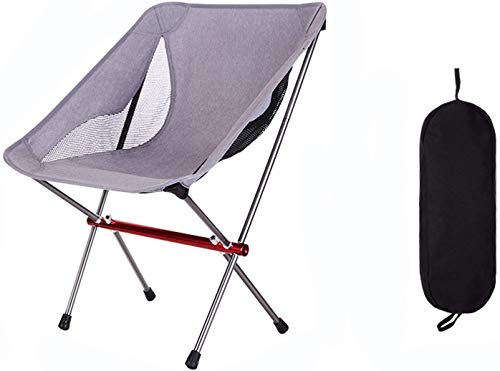 OYYMTE Outdoor-Klappstuhl Tragbare Freizeit im Freien Strand Camping Skizze Angeln Angelbackstuhl 68 * 43 * 58cm Silber(Silver,68 * 43 * 58cm) von OYYMTE