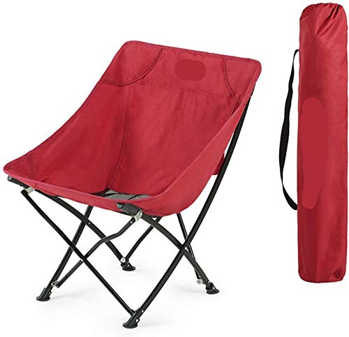 OYYMTE Outdoor-Klappstuhl tragbarer Angelstuhl Rückenlehne Picknick-Stuhl-Strandstuhl 70 * 53 * 39cm schwarz(Rosso) von OYYMTE