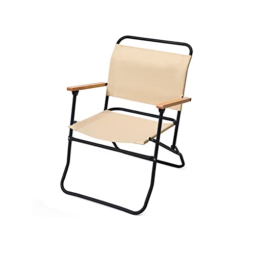OYYMTE Outdoor tragbarer Stuhl Camping Freizeitklappstuhl Camping Back Stuhl Sessel(Khaki) von OYYMTE