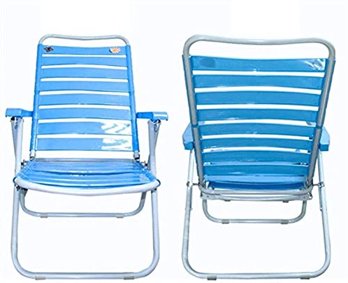 OYYMTE Recliner Faltende Deck Sessel Stahl Lightweight Portable Einstellbare Faltstrand Camping Stuhl Toll for Outdoor Camping Rasenkonzert Blau Sonnenliege Gartenstühle von OYYMTE