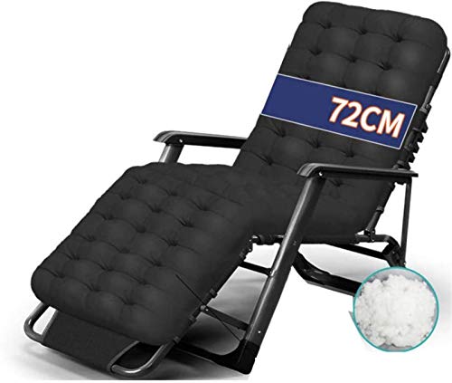 OYYMTE Strandstuhl, im Freien liegend Lounge Chair, Zero Gravity Klappstuhl, Gartenterrasse Freizeitstuhl-grau 2(Black 2) von OYYMTE
