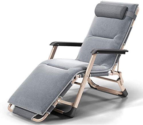 OYYMTE Strandstuhl, im Freien liegend Lounge Chair, Zero Gravity Klappstuhl, Gartenterrasse Freizeitstuhl-grau 2(Gray 2) von OYYMTE