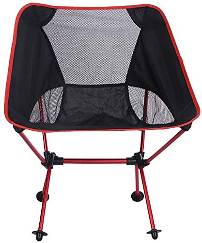 OYYMTE Tragbarer Campingstuhl Kompakte Folding Lightweight Stühle Heavy Duty 150kg, Campingstühle mit Tragetasche for Outdoor Fishing Beach Camp Picknickkonzert Wandern(Rosso) von OYYMTE