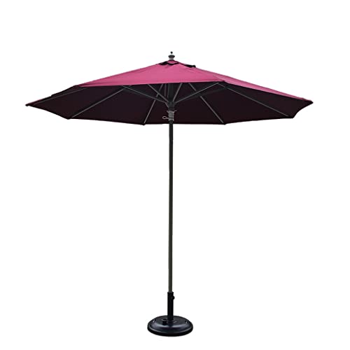 Outdoor Courtyard Central Column Regenschirm Café Aluminiumlegierung Open-Air Balkon Sonnenschirm kleine Gartensonne Regenschirm(Rosso) von OYYMTE