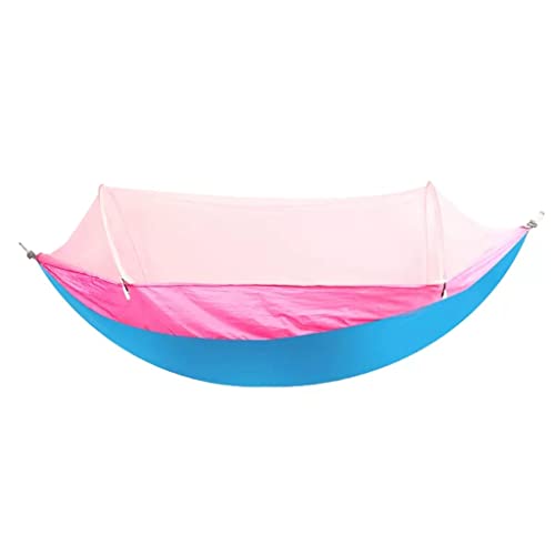 Outdoor-Hängematte Anti-Rollover Travel Camping Portable Hängematte Hängesessel Outdoor Portable Camping Reiseausrüstung(Pink,240 * 120cm) von OYYMTE