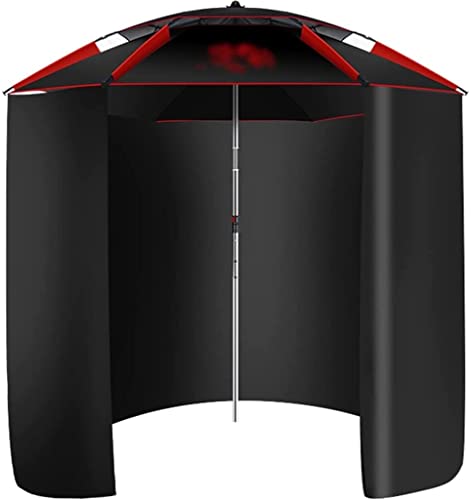 Outdoor-Sonnenschirme Terrasse 360 ​​° Universal-Sonnenschutzschirm, verdickter wasserdichter Angelschirm aus Vinyl, Parkschirm mit Stoff 2,4 m von OYYMTE
