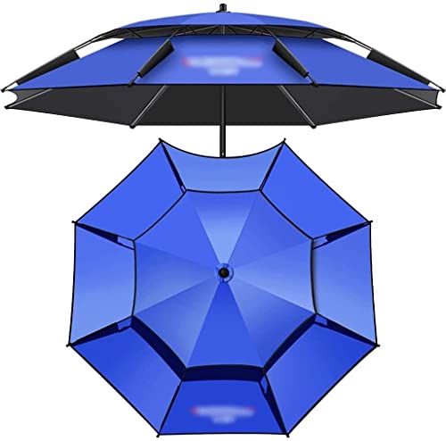 Outdoor-Sonnenschirme Terrasse Wasserdichter Regenschirm aus verdicktem Oxford-Stoff, universeller 360°-Sonnenschirm, einfach zu installieren (Color : Blue, Size : 2.4m/8ft) von OYYMTE