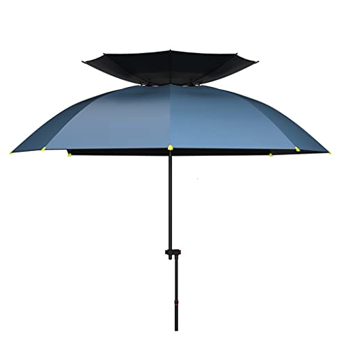 Sonnenschattenfischerei im Freien im Freien Big Fishing Regenschirm Krücke verdickter schwarzer Kleber Anti-Umbrella Sonnenschutz Sonnenschirm Regenschirm(2.4m) von OYYMTE