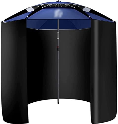 Sonnenschirm im Freien Verdickter Sonnenschutzschirm, 360 ° Universalschirm for Parkstrand, Mit Stoffschirm for Campinggrill 2,4 m von OYYMTE