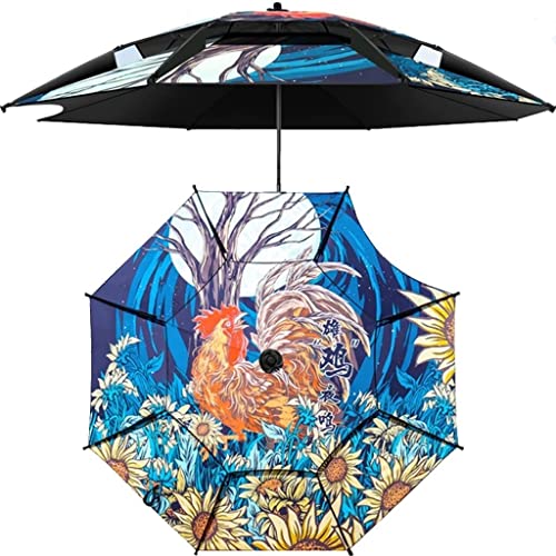 Sonnenschirme for den Außenbereich Kreativer, verdickter Sonnenschutzschirm mit schwarzem Klebstoff, 360-Grad-Liegeschirm for Pool / Angeln, einfach zu installieren(2m/6.6ft) von OYYMTE