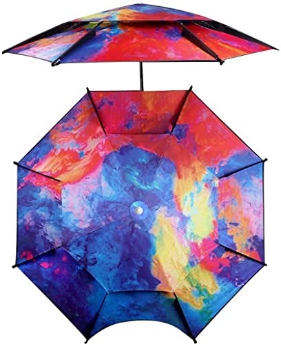 Terrassenschirm 360° universeller Angelschirm for den Außenbereich, verdickter Sonnenschutzschirm aus schwarzem Klebstoff, einfach zu installieren (Color : A, Size : 2.2m/7.2ft) von OYYMTE