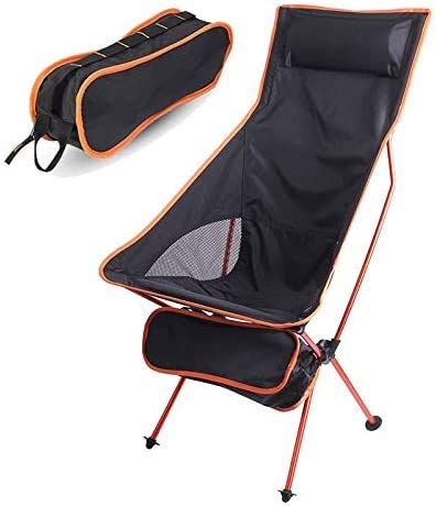 Tragbare Folding Outdoor Camping Stühle Oxford Tuch Extended Camping Angelabschnitt Picknick Barbecue Strand Ultralight Stühle (Farbe: Orange)(Orange) von OYYMTE