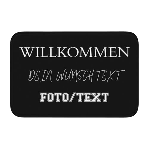Personalisierte Fußmatte mit Eigenem Namen Foto Text Logo Fußmatte für Innen und Außen rutschfest Hochzeitsgeschenk Geschenk zum Einzug (Kristallsamt 60 * 40cm) von OYZLWXY