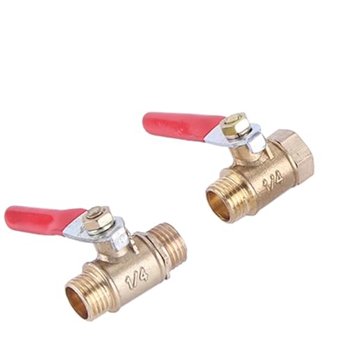 1/8 "1/4'' 3/8'' 1/2'' Weiblich zu Männlich BSPT Gewinde Messing Wasser Öl Luft Gas Kraftstoff Linie Abschaltung Kugelhahn pneumatische Anschluss(1/4",Female-Male) von OYmFUIEeK